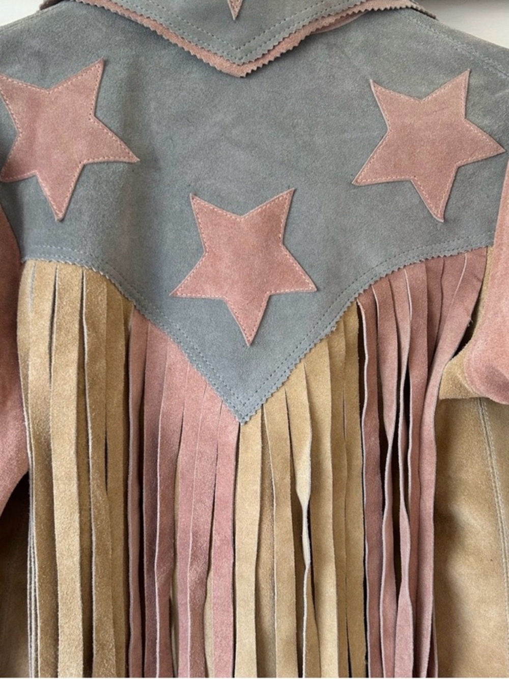 COACHELLA OR STAGECOACH!! Fringed Suede Star-Appliqué Jacket - Picture 6 of 6